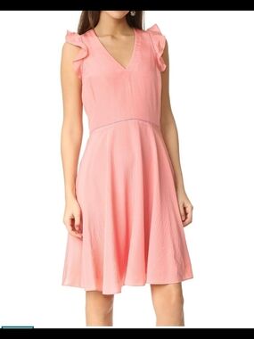 Rebecca Taylor V-Neck Flutter Sleeve Dress